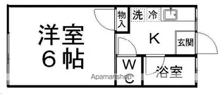 コーポ一高南A【1階】の間取り