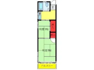 永山コーポ【2階】の間取り