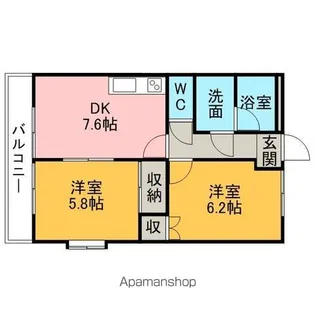 アルビナハイム【1階】の間取り