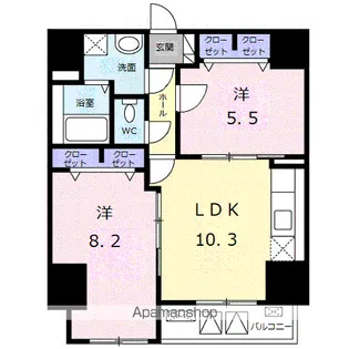 アイスバーグ【12階】の間取り