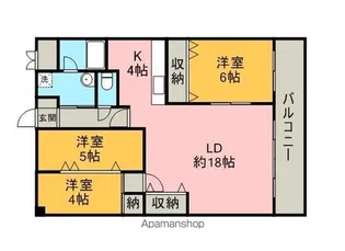 ベルレジョン【5階】の間取り