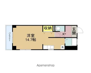 ファミール本町【2-1号室】の間取り