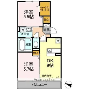 デア ラウム【3階】の間取り