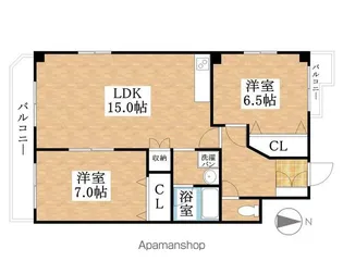 レジデンスソネット【4階】の間取り