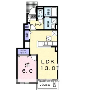 ピアチェA【1階】の間取り