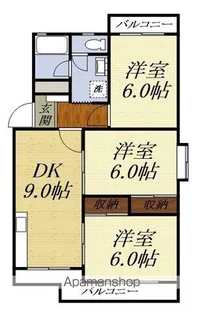 アビタシオン天王I【1階】の間取り
