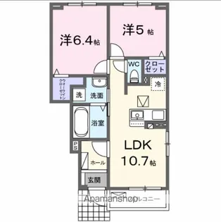 クラール倉治A【1階】の間取り