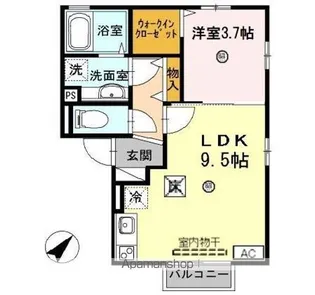 フェリーク【1階】の間取り