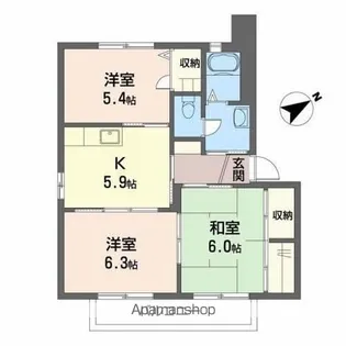 バリュージュ今在家D棟【2階】の間取り