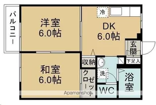 ダイヤハイツ水の森【206号室】の間取り