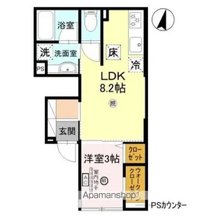 グレイスコート狐島【1階】の間取り