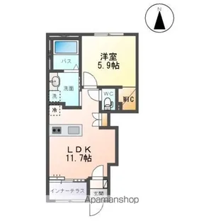 フェリーチェ・ヒマワリ【1階】の間取り