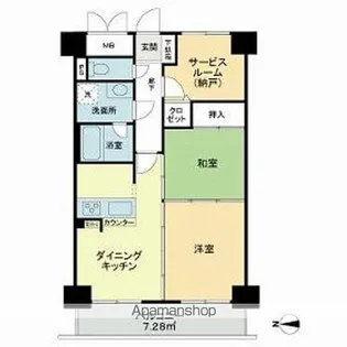ライオンズマンション西蒲田【4階】の間取り