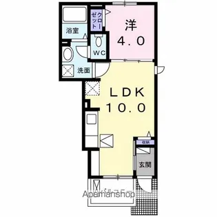 メゾン・ド・KOU A【1階】の間取り