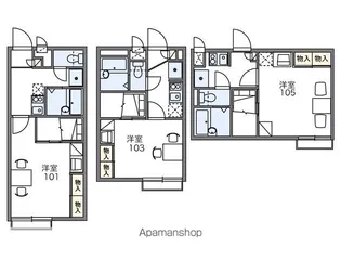 レオパレスプレミール【1階】の間取り