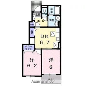 アルコ バレーノ【1階】の間取り
