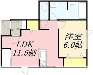 1LDKの間取り画像