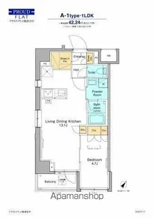 プラウドフラット根津谷中【1階】の間取り