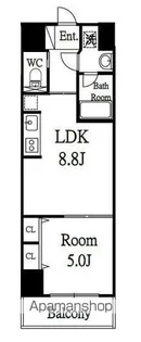 ブラービ南船場【11階】の間取り