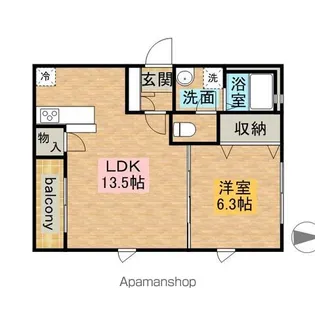 ブリージョⅠ【203号室】の間取り