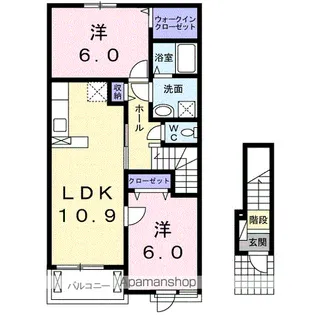グランド ソレイユⅢ【2階】の間取り