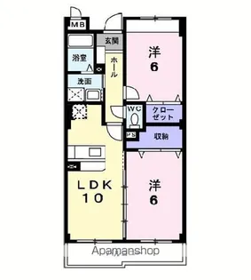 セゾン・フィオーレ【2階】の間取り