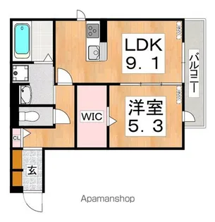 DROOM今川A棟(エー)【2階】の間取り