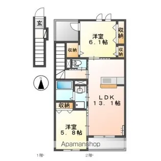 イマジン春日【2階】の間取り