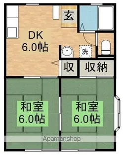 西ハイツ【2階】の間取り
