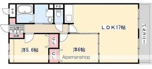 ウエストサイド楠葉【3階】の間取り