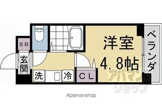 キャンパスヴィレッジ京都衣笠【329号室】の間取り