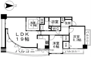 リエトコート丸の内【9階】の間取り