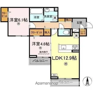 サンメゾン・小池A【3階】の間取り