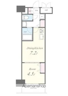 ROOTS SHINJUKU WAKAMATSUCHO(ルーツシ【6階】の間取り