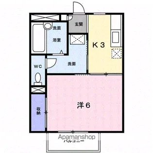クレストール田中Ⅲ【2階】の間取り