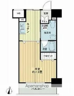 フィットエル仙台一番町【605号室】の間取り