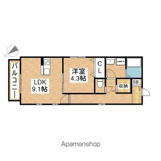ANECIS川名【3階】の間取り