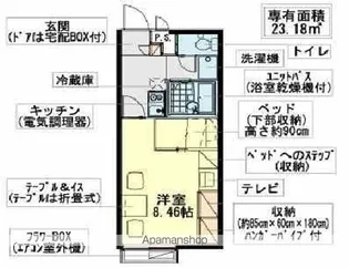 レオパレスユーライフ【205号室】の間取り