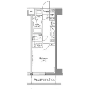 ザ・パークハビオ神楽坂香月【1階】の間取り