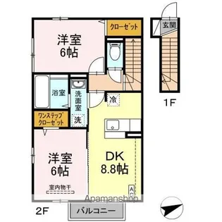 ピオニー II【2階】の間取り