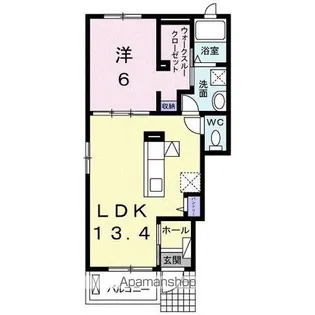 クラール仏生山D【1階】の間取り