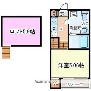 TMⅡ 宮町【103号室】の間取り