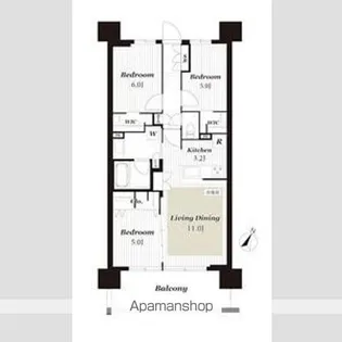 デュオヒルズ長野権堂【15階】の間取り