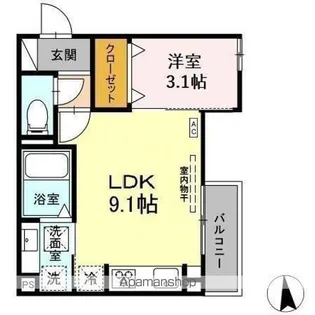 DーHILLS元浜【1階】の間取り