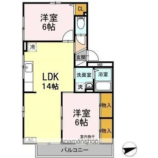 ルミエール西山【302号室】の間取り