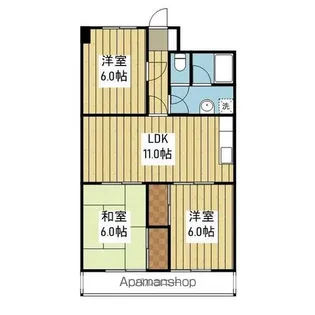 カーサグラン余戸【6階】の間取り