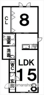 BROTE(ブローテ)【1-B号室】の間取り
