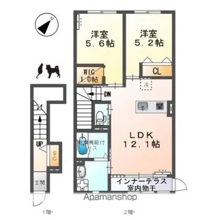 グレーシア【202号室】の間取り