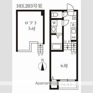 カーサルーチェ黄金【2階】の間取り