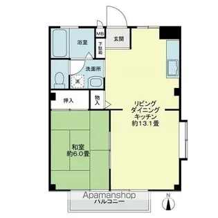 フォブール円座 Ⅱ【2階】の間取り